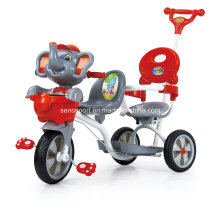 China Cartoon Elephant Twin Baby Tricycle with Double Seats (SNTR870D)